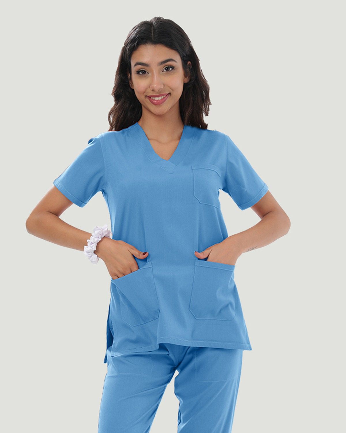 CORE FLEX  LİKRALI KADIN CERRAHİ TAKIM XXL - Parlament Mavi