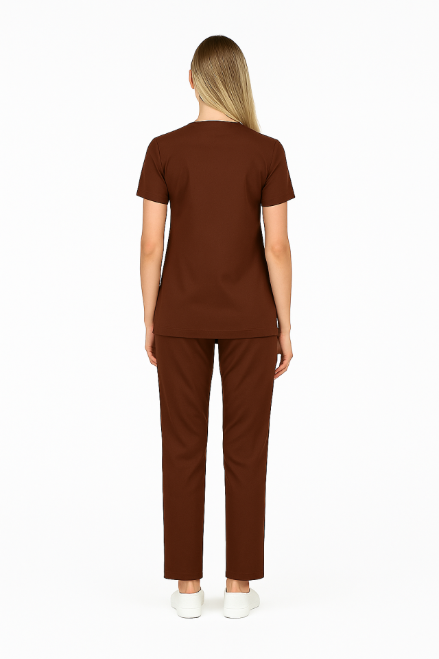 CORE FLEX  LİKRALI KADIN CERRAHİ TAKIM S - Kahverengi