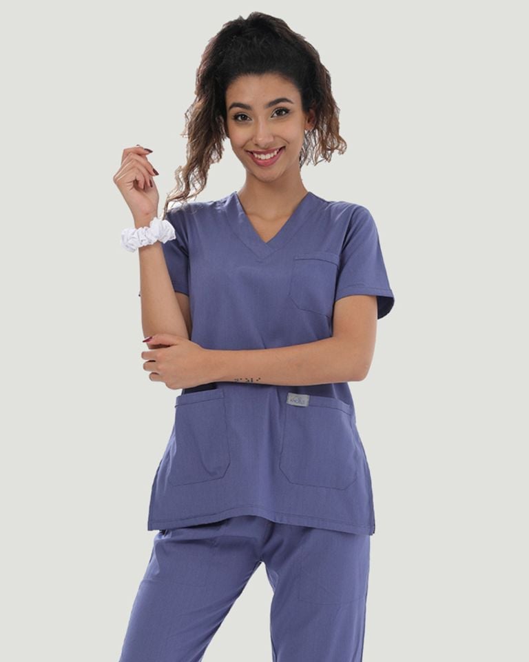 CORE FLEX  LİKRALI KADIN CERRAHİ TAKIM XXL - Havacı Mavi