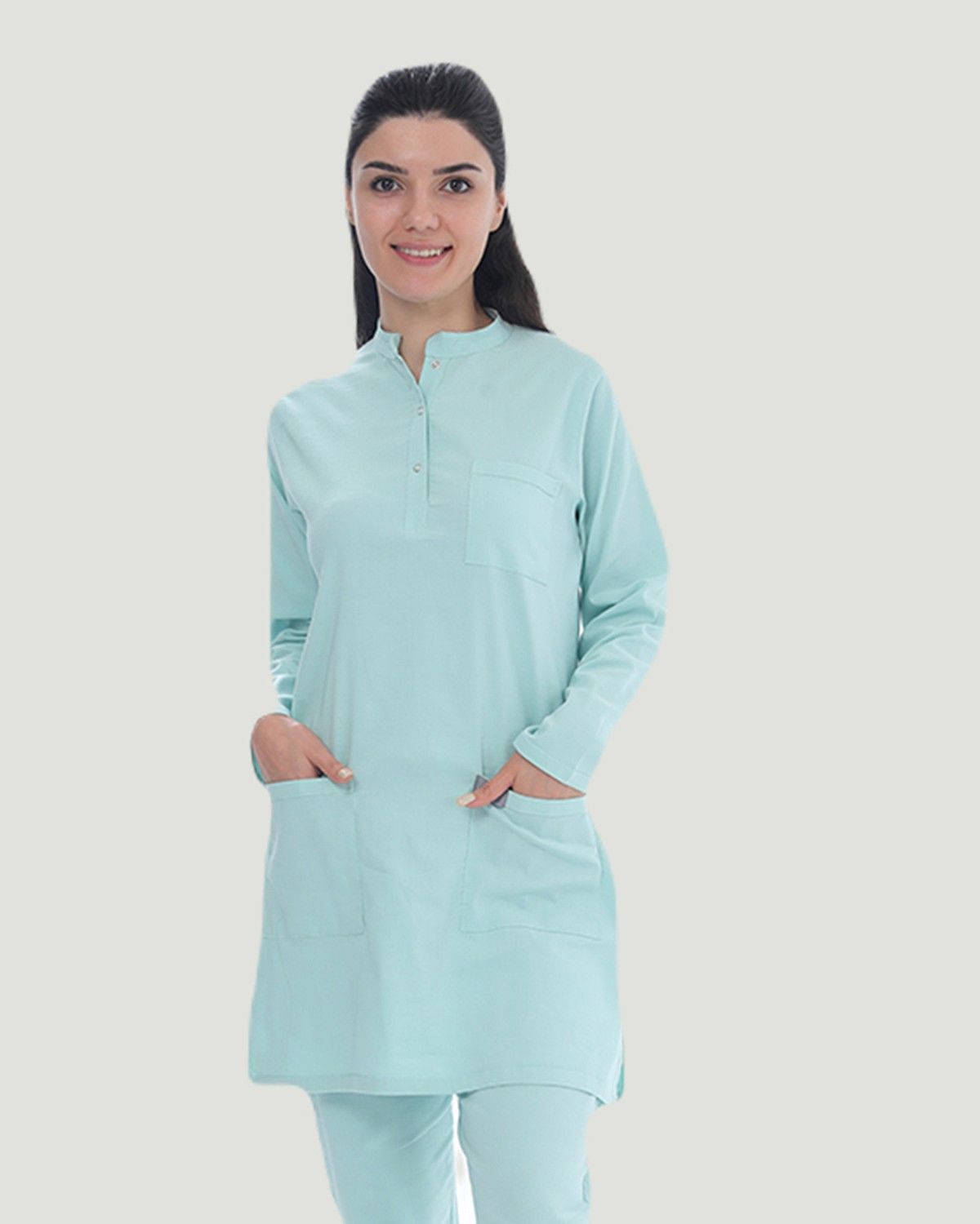 U-FLEX LİKRALI TESETTÜR CERRAHİ FORMA TAKIM XS - Mint Yeşili