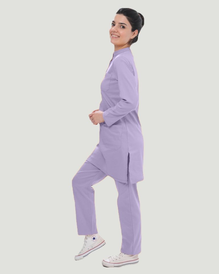 U-FLEX LİKRALI TESETTÜR CERRAHİ FORMA TAKIM XS - Lila