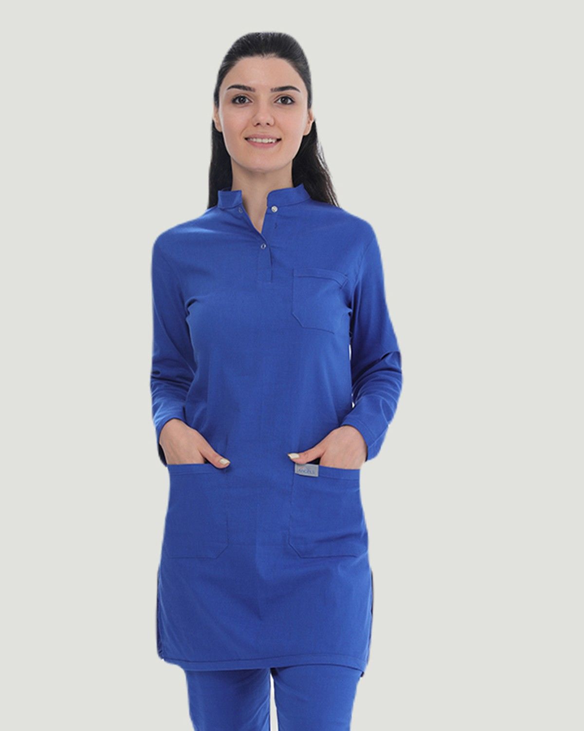 U-FLEX LİKRALI TESETTÜR CERRAHİ FORMA TAKIM S - Saks Mavi