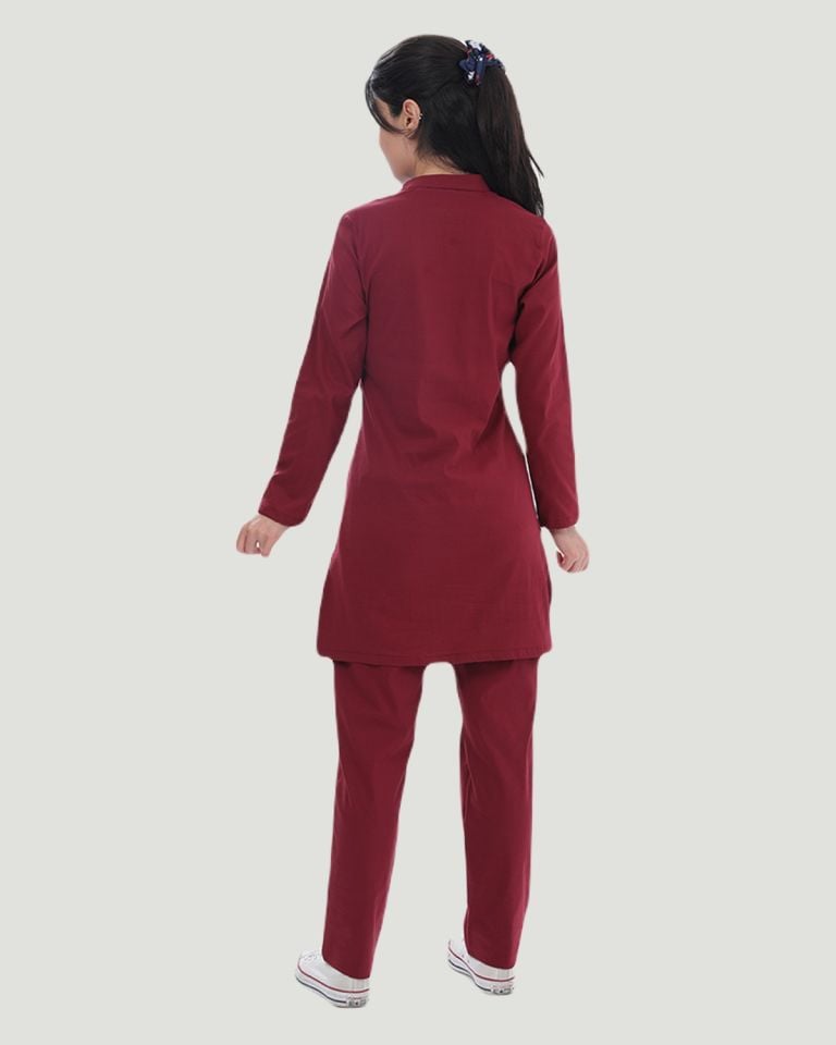 U-FLEX LİKRALI TESETTÜR CERRAHİ FORMA TAKIM M - Bordo