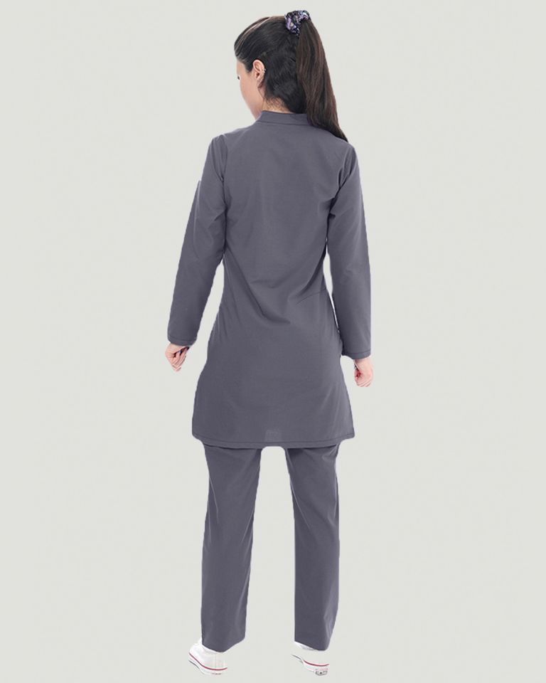 U-FLEX LİKRALI TESETTÜR CERRAHİ FORMA TAKIM M - Füme