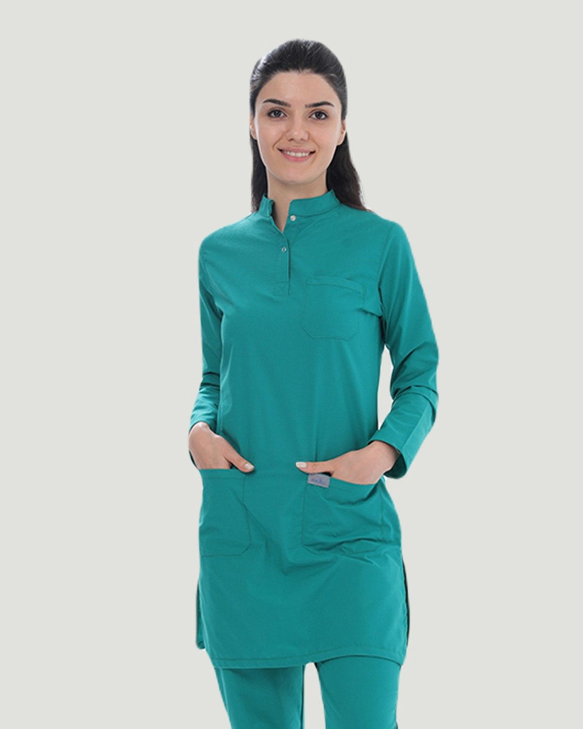 U-FLEX LİKRALI TESETTÜR CERRAHİ FORMA TAKIM L - Benetton Yeşil